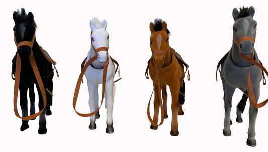 Large 10-Inch Horses with Bobbing Bobble Moving Heads In Bulk - Assorted