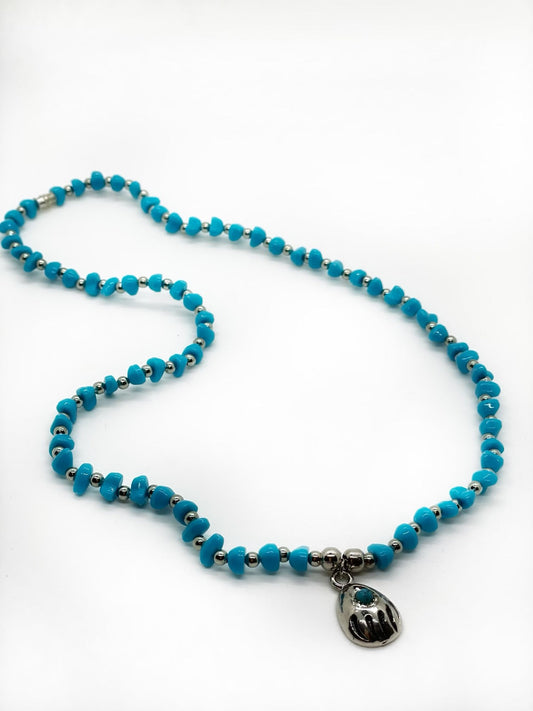 Wholesale TURQUOISE COLOR BEAR CLAW NECKLACE (sold by the piece)