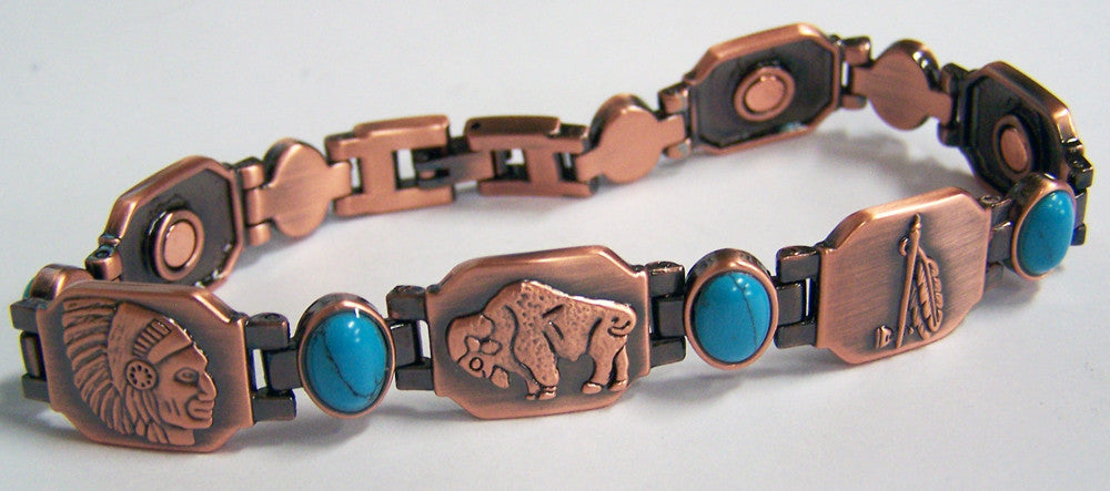 Buy INDIAN BUFFALO COPPER MAGNETIC LINK BRACELETBulk Price