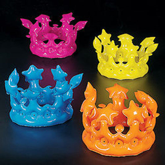 Wholesale Giant Inflatable Blow Up Crown King Queen Princess Unisex Party Hat ( sold by the dozen )