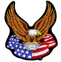 Wholesale JUMBO BACK PATCH USA EAGLE ENGINE (Sold by the piece)