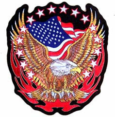 Wholesale REFLECTIVE EAGLE JUMBO PATCH (Sold by the piece)