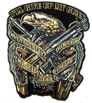 Wholesale JUMBO EAGLE GUN CODE PATCH 5 INCH (Sold by the piece)
