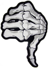 Buy JUMBO SKELETON BONES HAND THUMBS DOWNEMBROIDERED PATCH 11 INCHBulk Price