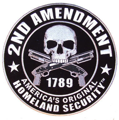 Wholesale JUMBO 2nd AMENDMENT HOMELAND SECURITY 9 INCH PATCH  (Sold by the piece)