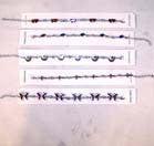 Wholesale Stone Bracelets Glitter Hoop Anklets (Sold by the dozen)