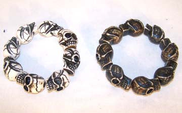 Wholesale RING OF SKULLS HEAD BRACELETS (Sold by the PIECE OR dozen)