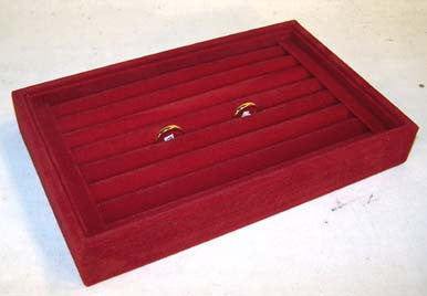 Buy RED SMALL RING DISPLAY TRAY *- CLOSEOUT $ 3.50 EACHBulk Price