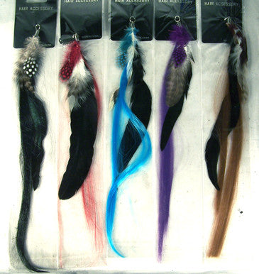 Buy FEATHER HAIR EXTENSIONS ASSORTED STYLES (Sold by the dozen)Bulk Price