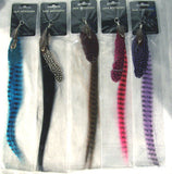 Wholesale FEATHER HAIR EXTENSTIONS STYLE B  (Sold by the dozen) CLOSEOUT NOW ONLY 50 CENTS EA