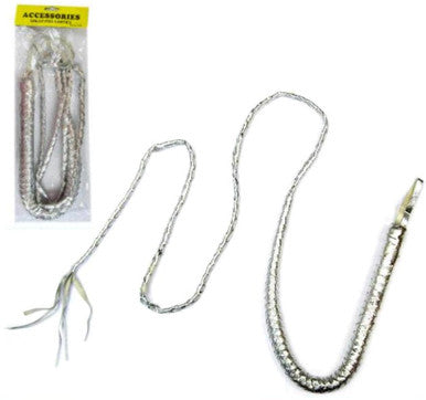 Wholesale SILVER LEATHER WHIPS (Sold by the piece)