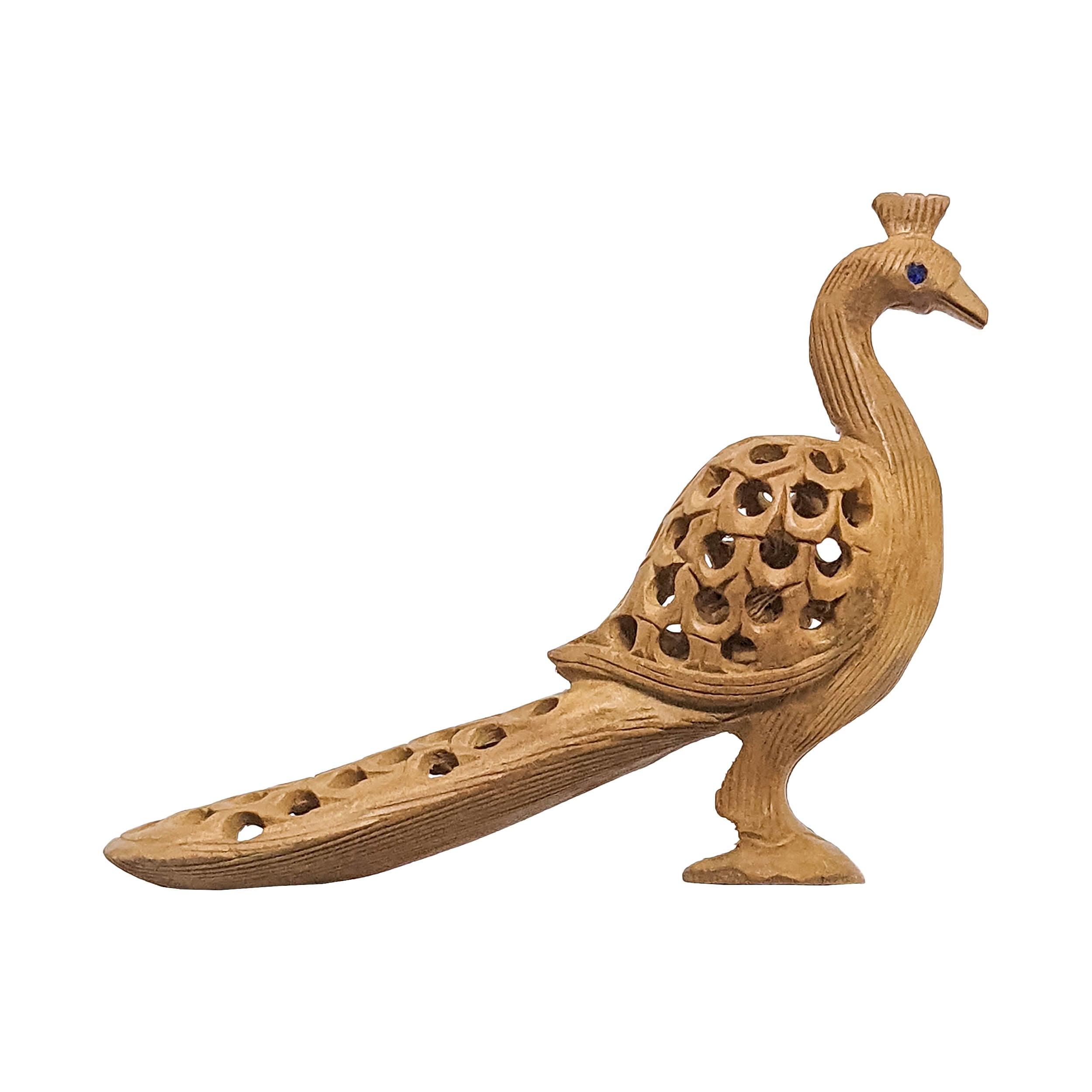 Handcrafted Wooden Peacock Sculpture