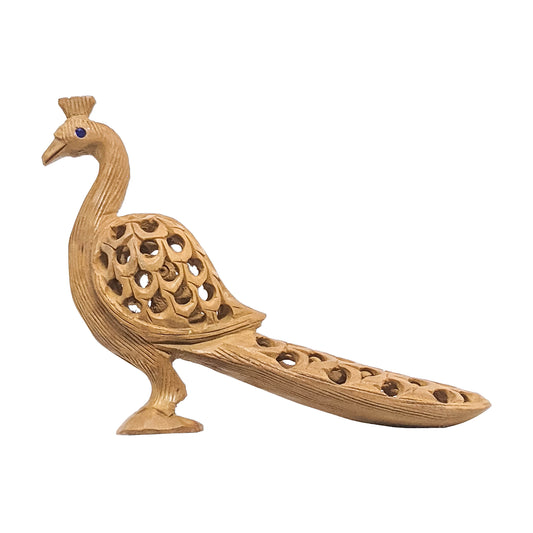Add a Touch of Elegance to Your Décor With Beautiful Wooden jali peacock Sculpture