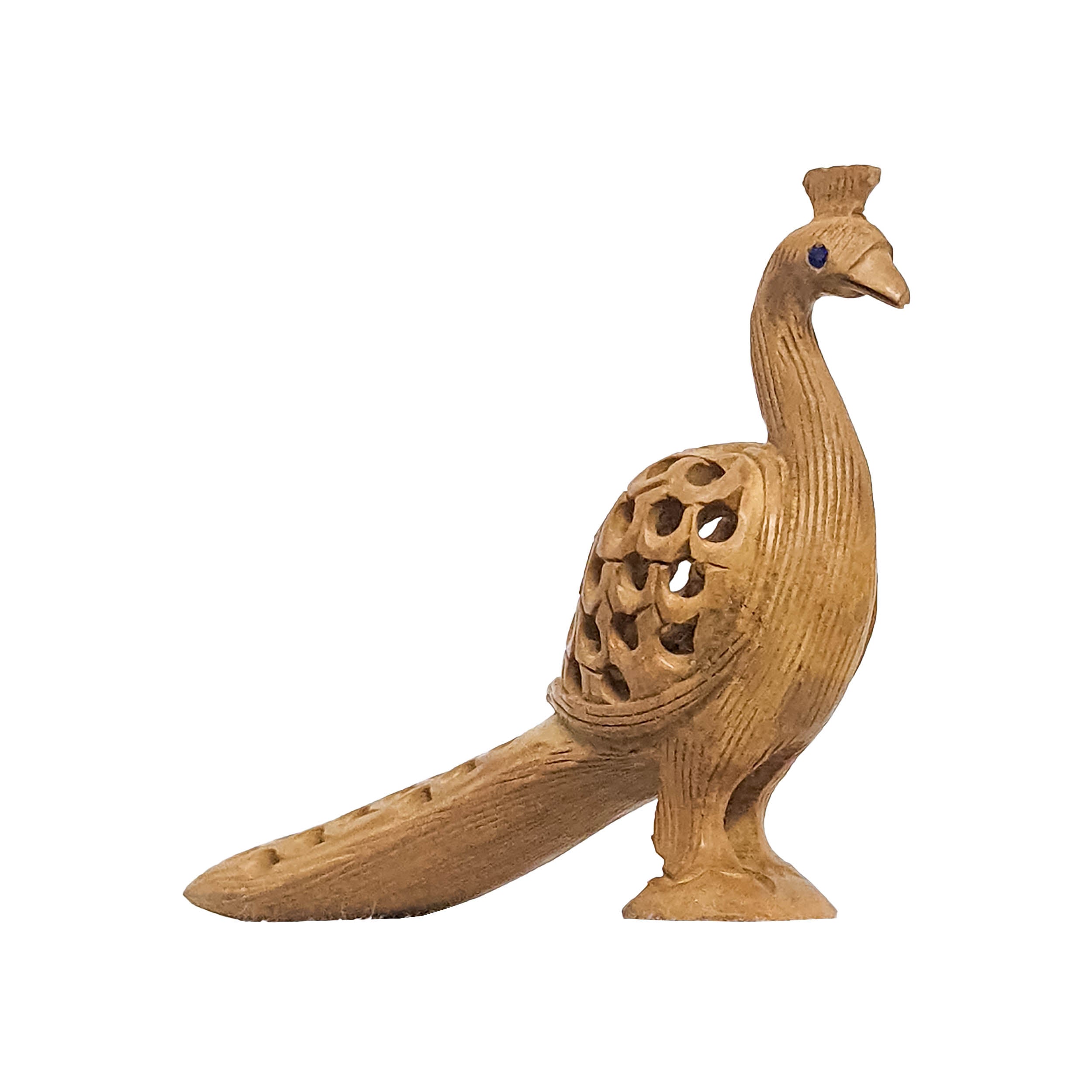 Handcrafted Wooden Peacock Sculpture