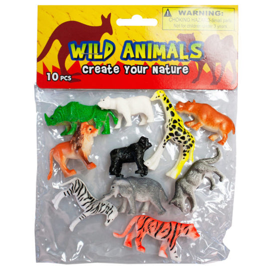 10 Piece Wild Animals MOQ-12Pcs, 2.77$/Pc