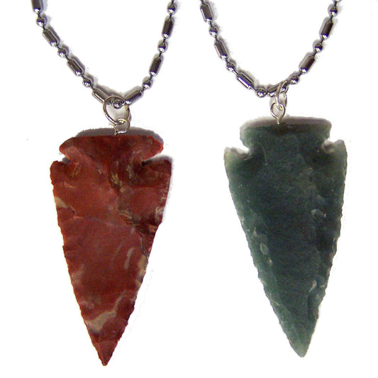 Large Arrowhead Pendant Necklace with Stainless Steel Chain