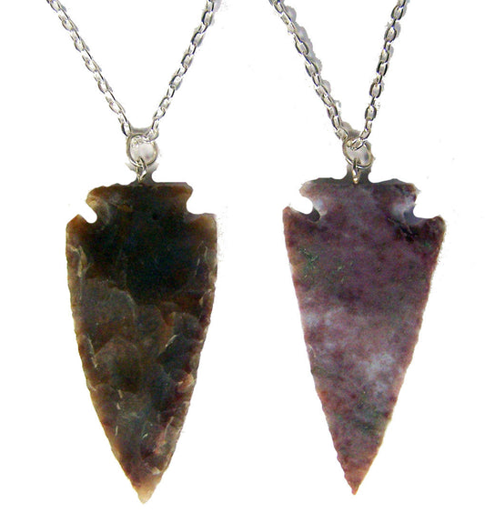 Buy *LARGE* 2-3 INCH ARROWHEAD PENDANT SILVER LINK 18 INCH CHAIN NECKLACE( sold by the peice or dozenBulk Price