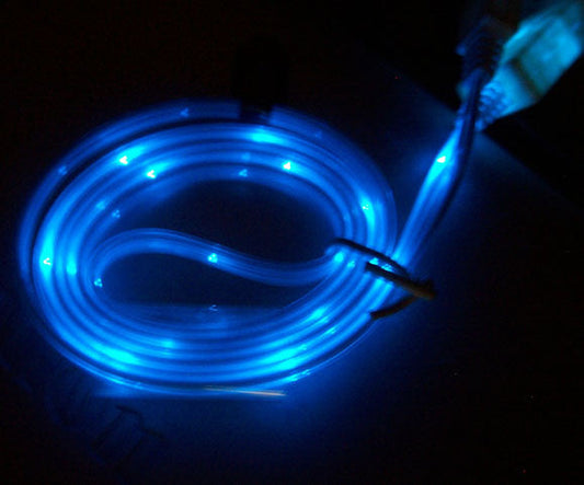 Wholesale LIGHT UP LED ANDROID MINI USB CELL PHONE CABLE ( sold by the piece) CLOSEOUT $ 2.95 EA