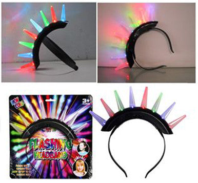 Wholesale LIGHT UP SPIKE MOHAWK (Sold by the piece) CLOSEOUT $2.50 EA