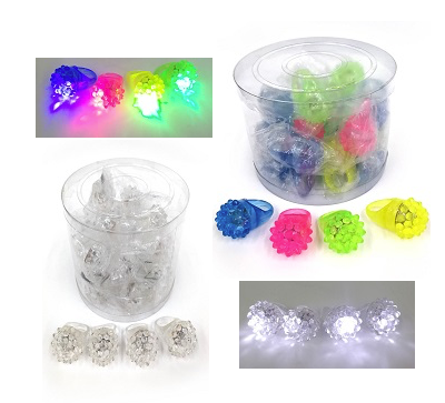 Buy LIGHT UP JELLY BUMPY FLASHING RINGS (SOLD BY PIECE OR DOZEN)Bulk Price