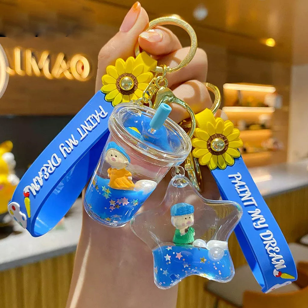 Liquid Filled Acrylic Keychains Dynamic and Eye-Catching