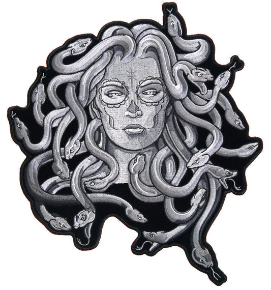 Buy JUMBO 10 INCH MEDUSA WOMEN WITH SNAKE HAIR EMBROIDERED PATCHBulk Price