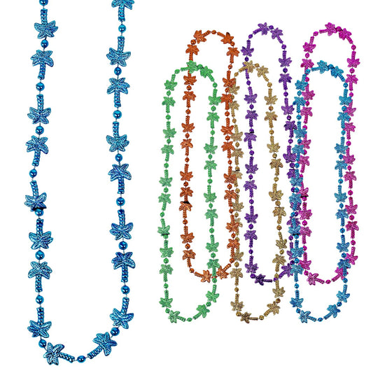 24pcs Mardi Gras Beads Necklaces, 33 Inch 7 mm Bead Necklaces Bulk Costume  Necklace for Events and Party Favor Novelty Metallic Colors Party Beads  Necklaces in Red, Blue, Sliver