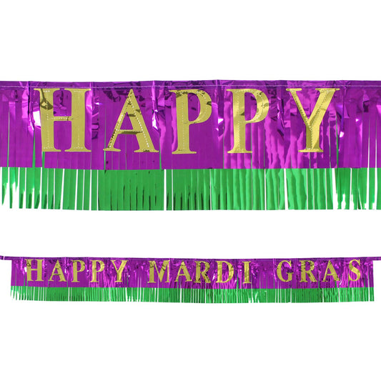 Mardi Gras Fringe Party Banner (Sold by 1 pcs=$8.40)