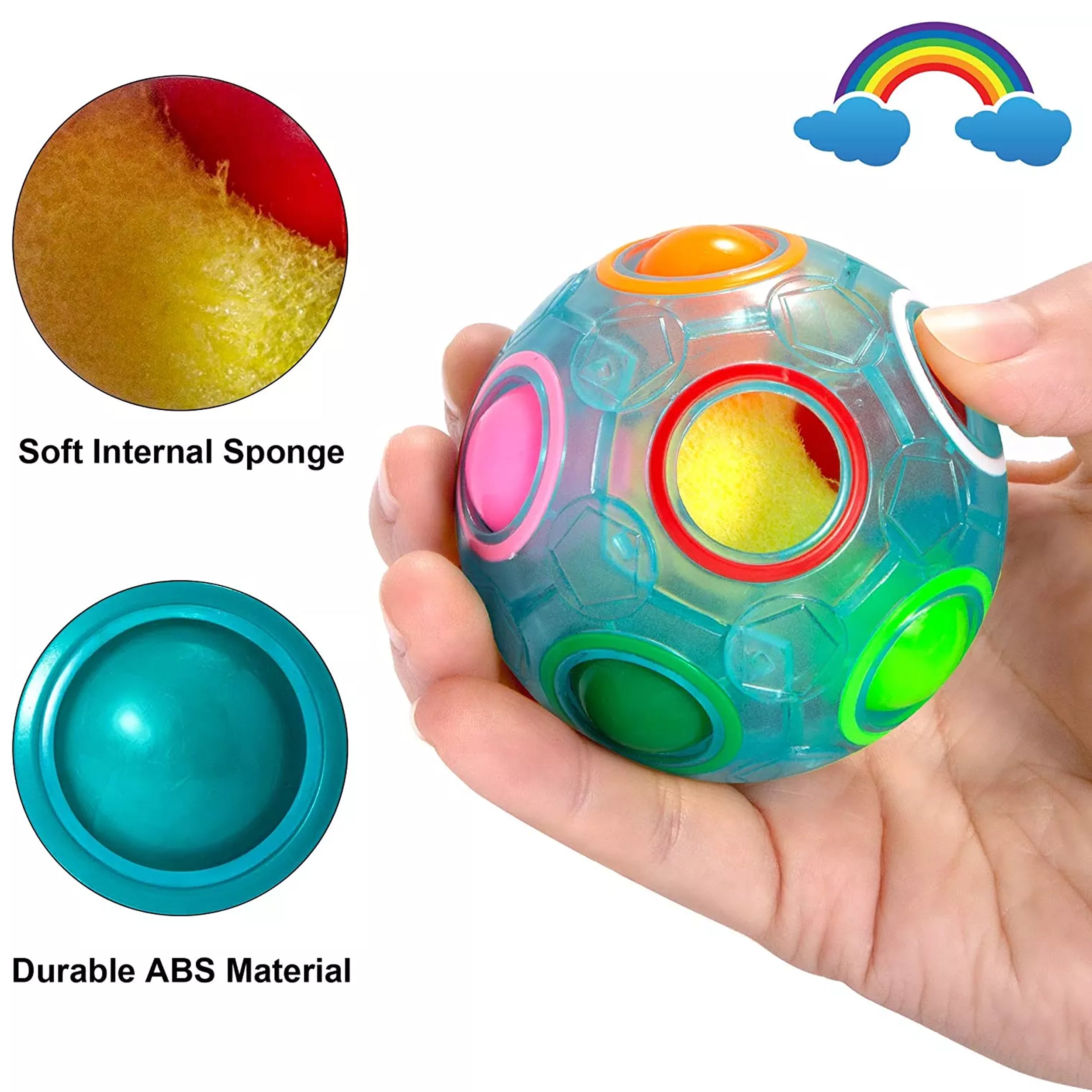 Magic Rainbow Ball Magic Rainbow Ball Cube Fidget Toys Magic Ball