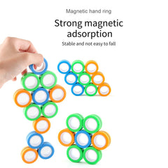 Magnetic Finger Roller Rings Fidget Toys