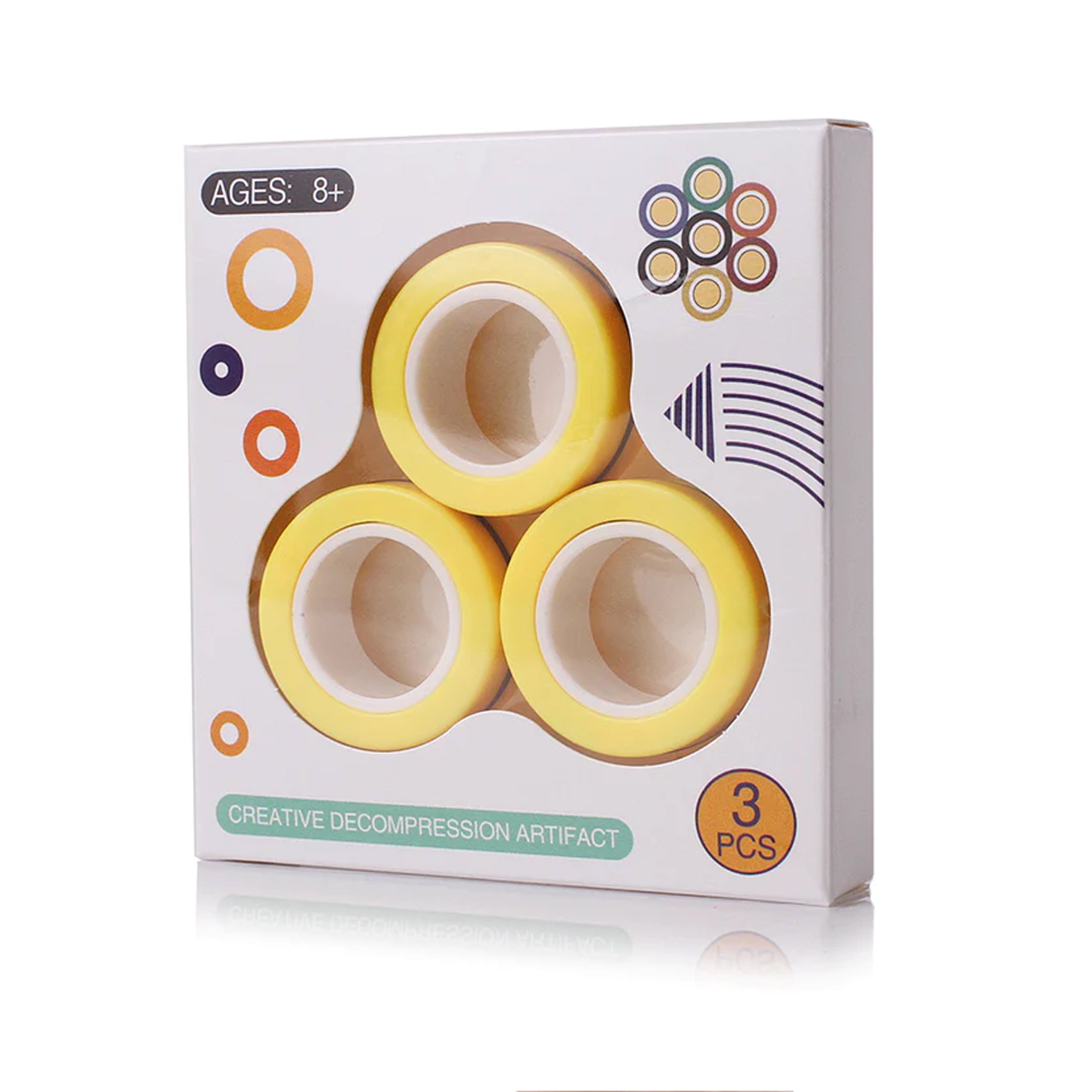 Magnetic Finger Rings Fidget Toys Roller Rings for Adult Stress Relief ...
