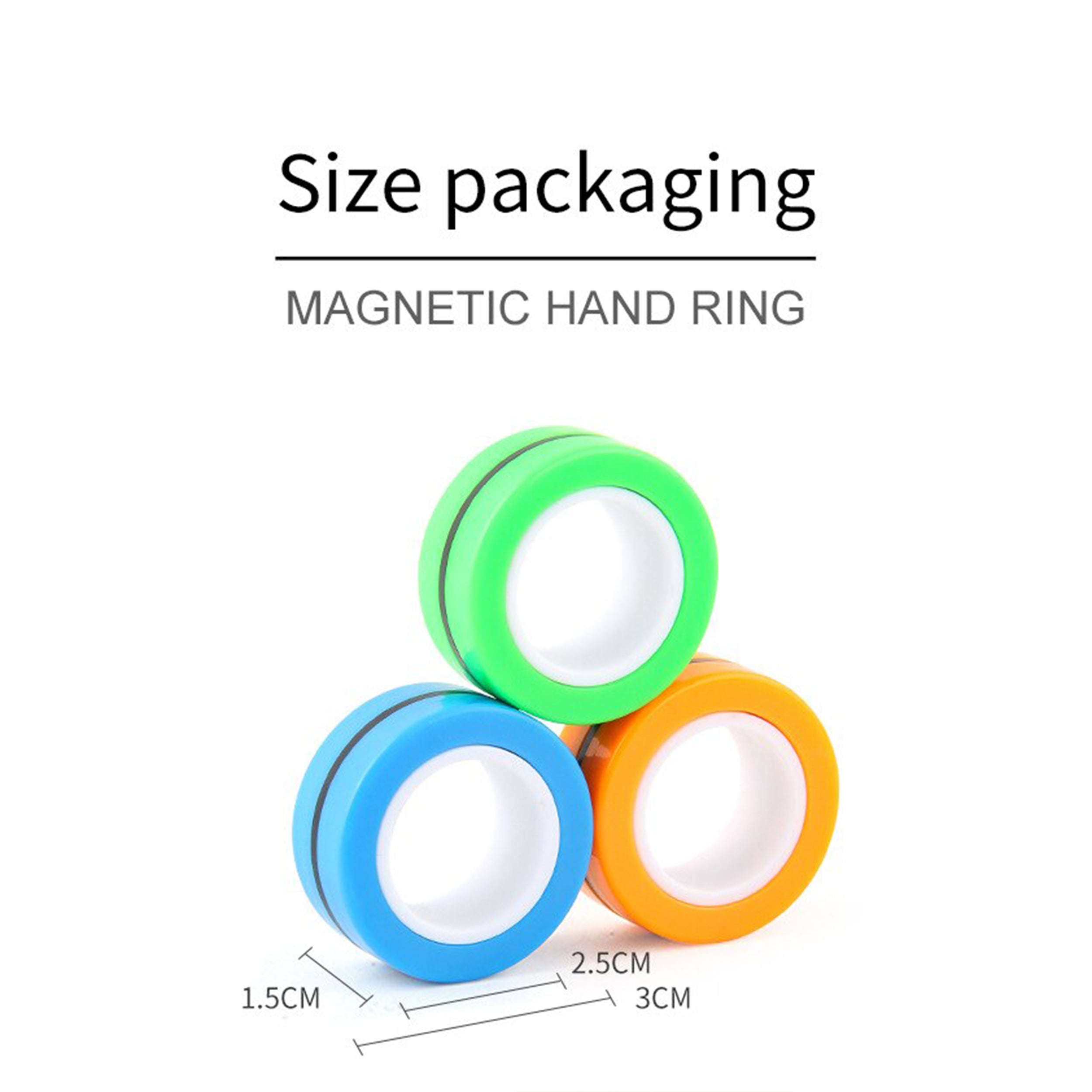 Magnet Finger Rings Magnetic Finger Rings Fidget Toys Roller Rings for Adult Stress Relief ...