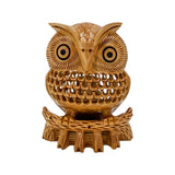 Wooden Handmade Carved Owl Statue