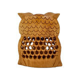 Handcrafted Wooden Jaali Owl Sitting