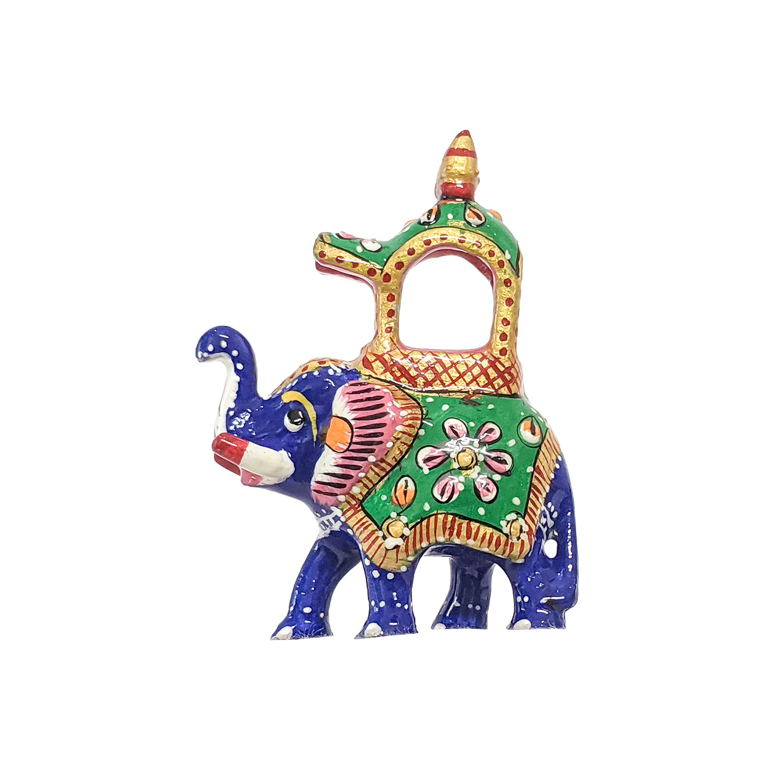 Handpainted Elephant With Meenakari Artwork Handicraft Elephant (4 inch)