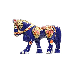 Hand Painted Blue Color Horse Statue