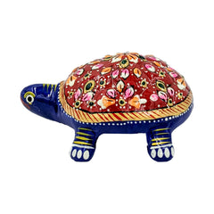 Handmade Meena Turtle Sculpture