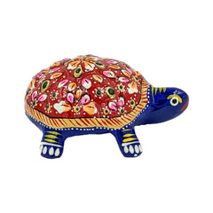 Handmade Meena Turtle Sculpture