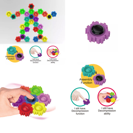 Endless Fun and Creativity With Multicolor Assembling Gear Spinner Toys For Kids