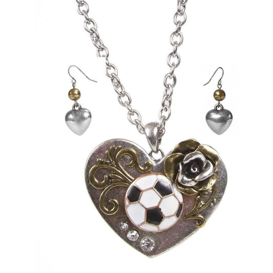 Soccer Necklace Gift Set