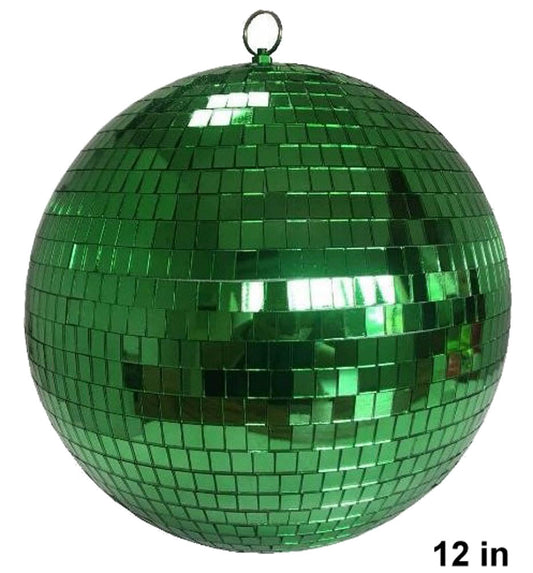 Buy 12 INCH GREEN COLOR MIRROR REFLECTION DISCO BALL*- CLOSEOUT SALE 34.50 EABulk Price