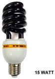 Wholesale TWIST SPIRAL 15 WATT ENERGY SAVER BLACK LIGHT BULB ( sold by the piece )