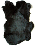 Wholesale BLACK DYED COLOR RABBIT SKIN PELT (Sold by the piece)