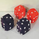 Buy LARGE 3 INCH PLUSH FUZZY DICE ASSORTED COLORS (Sold by the dozen)Bulk Price