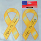 Wholesale YELLOW RIBBON SUPPORT OUR TROOPS CAR MAGNETS (Sold by the dozen)