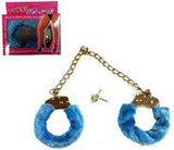 Wholesale BLUE FUR LINED LEG CUFFS  (sold by the piece )