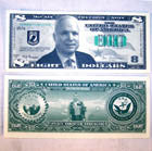 Buy MCCAIN EIGHT DOLLAR PLAY FAKE BILLS (Sold by the pad OF 25 bills) -* CLOSEOUT NOW ONLY 1 CENT EA BILLBulk Price