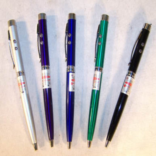 Wholesale Colored Laser Pointer Pen With LED Light (Sold by the piece)