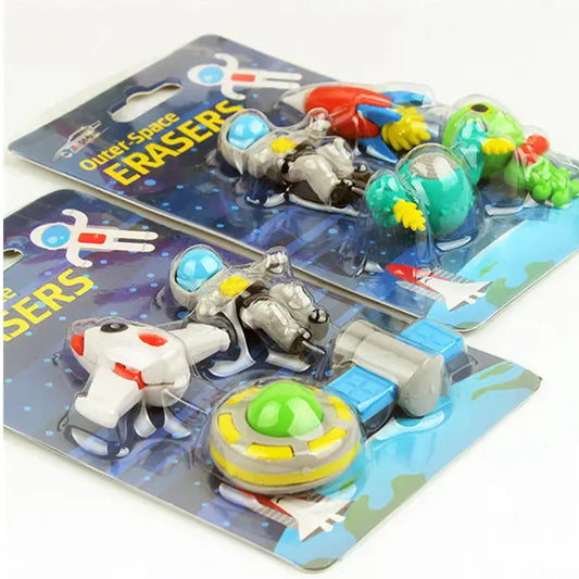 Explore the Universe with Outer Space Eraser Toy Set for Schooling Kids