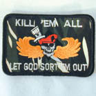 Wholesale KILL EM ALL 4 INCH MILITARY PATCH